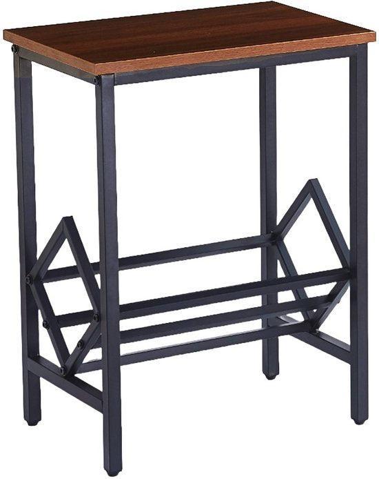 2dekans | Ceruzo Bijzettafel met LP Rek – Platenstandaard –, Huis en Inrichting, Tafels | Bijzettafels, Ophalen of Verzenden