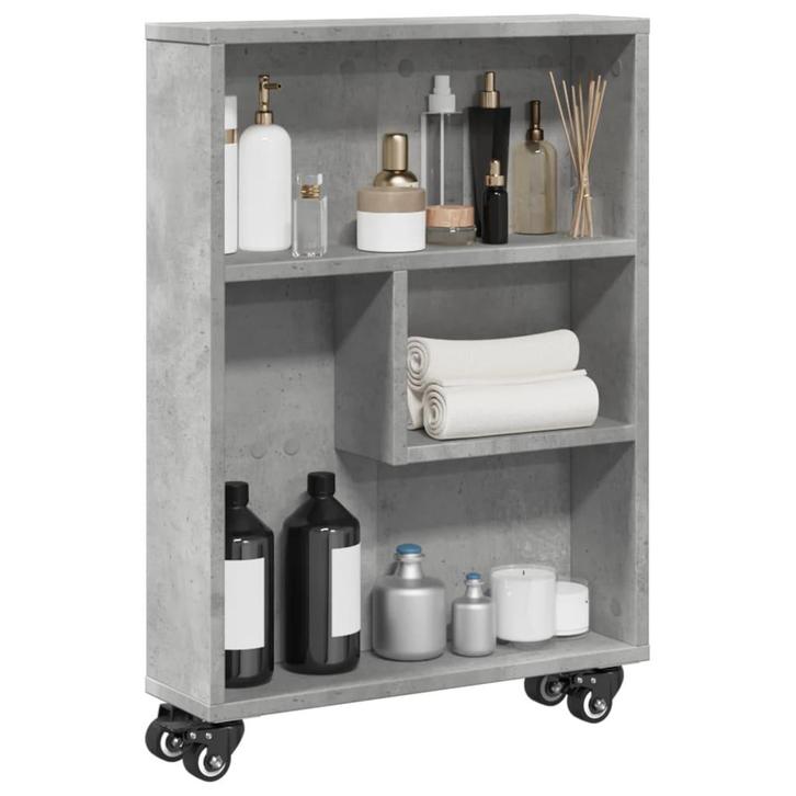 vidaXL Opbergtrolley smal 48x13x68 cm bewerkt hout, Huis en Inrichting, Kasten | Boekenkasten, Nieuw, Verzenden