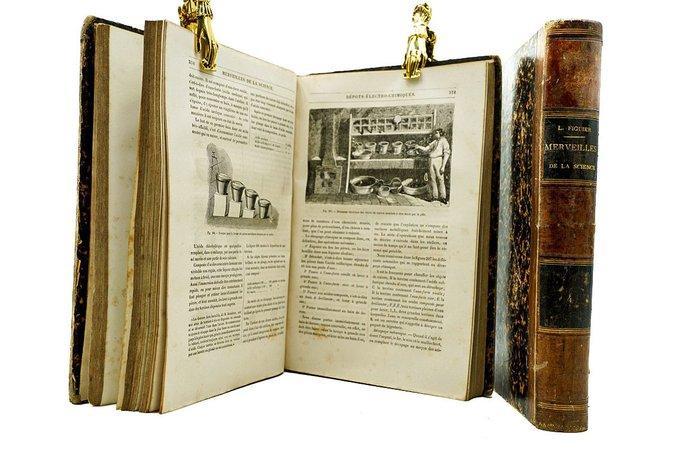 Louis Figuier - Les merveilles de la science ou description, Antiek en Kunst, Antiek | Boeken en Manuscripten