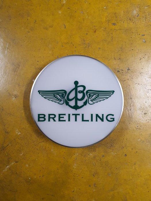 Ronde Breitling verlichte reclamebord - Lichtbord - Staal, Antiquités & Art, Antiquités | Assiettes décoratives & Carrelages