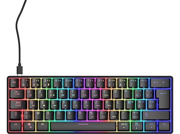 Qware - Gaming-toetsenbord - Azerty - Zwart, Computers en Software, Toetsenborden, Bedraad, Azerty, Nieuw, Verzenden