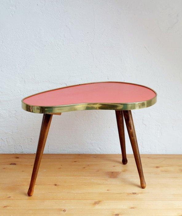 Table dappoint - Bois, Formica, Laiton - Table rénale, Antiek en Kunst, Kunst | Designobjecten