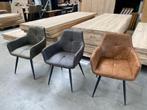 Armstoel cognac / antraciet (nieuw, outlet), Nieuw, Stof