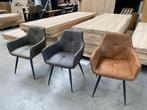 Armstoel cognac / antraciet (nieuw, outlet), Huis en Inrichting, Stoelen, Nieuw, Stof