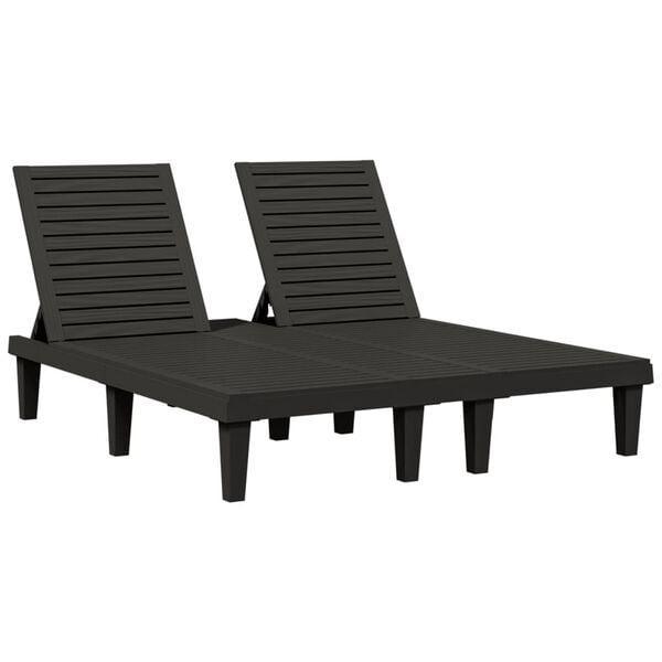 Ligbed 2 pers. - Verstelbaar - OP = OP - Zwart!, Tuin en Terras, Ligbedden, Verstelbaar, Nieuw, Plastic, Verzenden