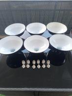Lustre (6) - Acier, Émail, Porcelaine - Suspensions gamelle, Antiek en Kunst