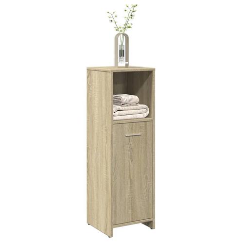 vidaXL Badkamerkast 30x30x95 cm spaanplaat sonoma, Huis en Inrichting, Badkamer | Badkamermeubels, Nieuw, Verzenden