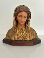 Buste - Vierge Marie - 25 cm - Bois, Plâtre - 20th century