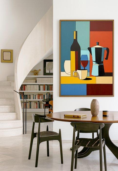 Alejandro Gonzalez - Bodegones Geométricos 55 - XL - (NO, Antiek en Kunst, Kunst | Schilderijen | Modern