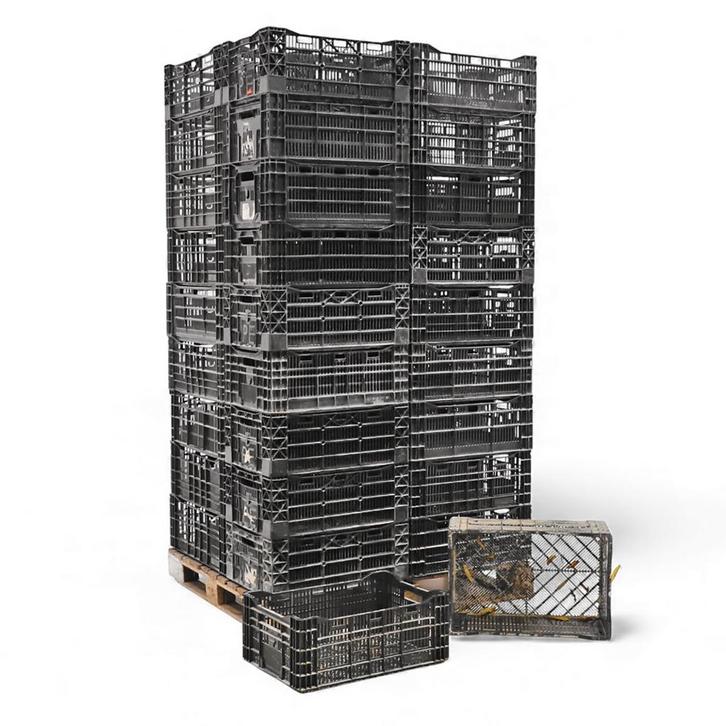 Gebruikte Euronorm stapelbakken wanden + bodem geperforeerd, Doe-het-zelf en Bouw, Kratten en Dozen, Gebruikt, Ophalen of Verzenden