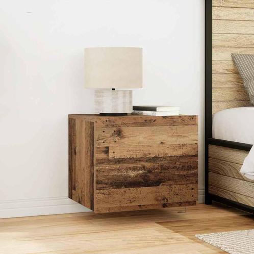 vidaXL Wandkastje voor Bed 2 pcs Oud hout 50 x 39 x 41 cm, Huis en Inrichting, Slaapkamer | Nachtkastjes, Nieuw, Verzenden
