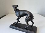 Beeldje - Hunting dog Whippet - 1,6 kg - gegoten bronzen, Antiek en Kunst