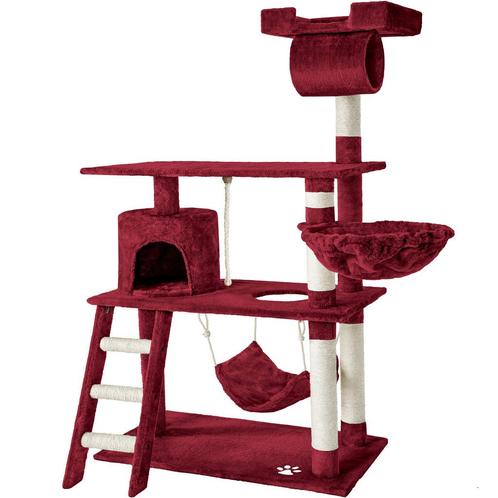 Krabpaal Marcel 141cm - wijnrood, Animaux & Accessoires, Accessoires pour chats, Envoi