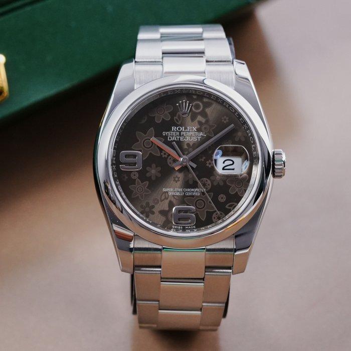 Rolex - Datejust Brown Flower Dial 3 Row - 116200 - Heren -, Handtassen en Accessoires, Horloges | Heren