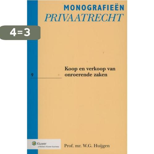 Koop en verkoop van onroerende zaken / Monografieen, Boeken, Wetenschap, Gelezen, Verzenden