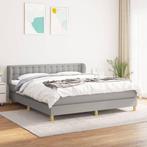 vidaXL Boxspring met matras stof lichtgrijs 160x200 cm, Verzenden, Nieuw