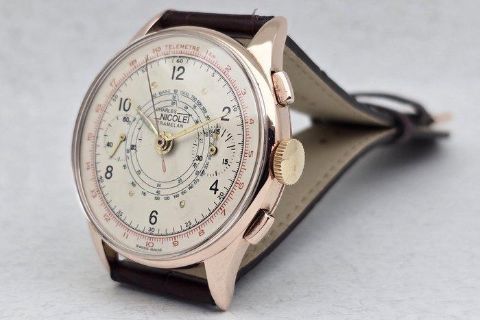 Chronographe Suisse - Charles Nicolet (Tramelan) - Cal., Bijoux, Sacs & Beauté, Montres | Hommes