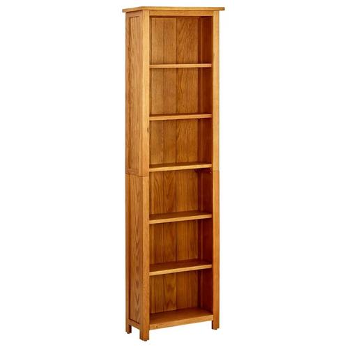 vidaXL Boekenkast met 6 schappen 52x22x180 cm massief, Huis en Inrichting, Kasten | Boekenkasten, Nieuw, Verzenden