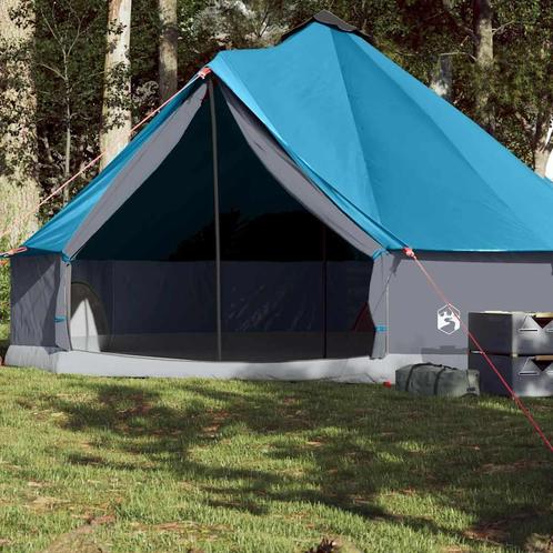 vidaXL Tipitent voor gezin 8-persoons waterdicht blauw, Caravans en Kamperen, Tenten, Nieuw, Verzenden
