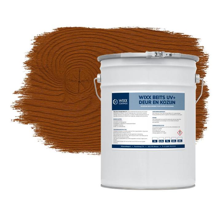 Wixx Deur en Kozijn Beits UV+ Donker Eiken 5L, Doe-het-zelf en Bouw, Verf, Beits en Lak, Nieuw, Verzenden