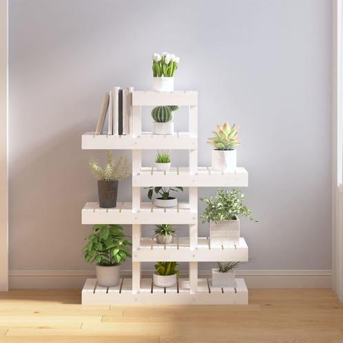 vidaXL Plantenstandaard 85x25x109,5 cm massief grenenhout, Tuin en Terras, Bloembakken en Plantenbakken, Nieuw, Verzenden