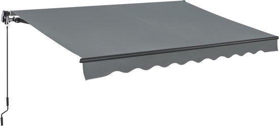 2dekans | Zonnescherm / Luifel - 300 x 250 cm - Donkergrijs, Tuin en Terras, Zonneschermen, Ophalen of Verzenden