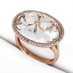 Bague - 14 carats Or rose -  9.90ct. tw. Quartz - Diamant, Bijoux, Sacs & Beauté