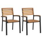 Terrasje doen? Acacia Tuinstoelen -40%! Stapelbaar, metaa..., Verzenden, Nieuw, Hout, Stapelbaar
