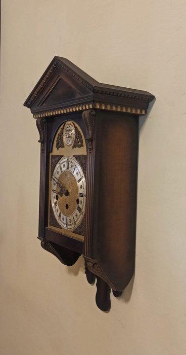 Slingerklok - Franz Hermle - Hout, Messing - 1960-1970, Antiek en Kunst, Antiek | Klokken