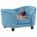 vidaXL Hondenbank 69x49x40 cm pluche turquoise, Verzenden, Nieuw