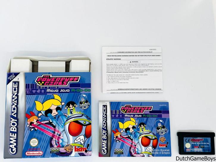 Gameboy Advance / GBA - The Powerpuff Girls - Mojo Jojo A-Go, Games en Spelcomputers, Games | Nintendo Game Boy, Gebruikt, Verzenden