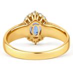 Bague - 14 carats Or jaune - 0.99ct. tw. Tanzanite - Diamant, Handtassen en Accessoires, Ringen, Nieuw