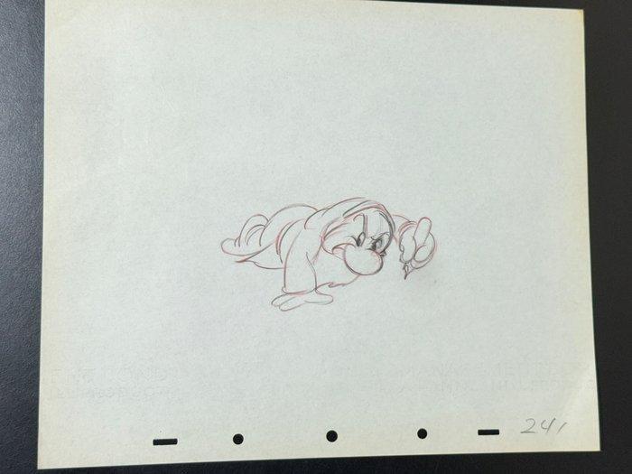 Walt Disney - Animatietekening van Grumpy (1937) - Snow, Verzamelen, Disney