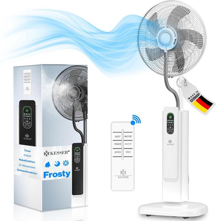 KESSER® Ventilator staand - Statiefventilator - Mist Ventila, Elektronische apparatuur, Ventilatoren, Nieuw, Verzenden