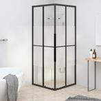 vidaXL Douchecabine 80x80x180 cm halfmat ESG zwart, Doe-het-zelf en Bouw, Verzenden, Nieuw