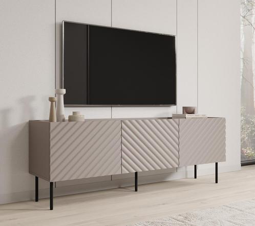 Meubella | TV-Meubel beige 165x40x59 | hotel chique modern, Huis en Inrichting, Kasten |Televisiemeubels, 25 tot 50 cm, Nieuw