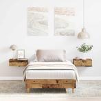 vidaXL Bedframe zonder matras 100x200 cm spaanplaat bewerkt, Huis en Inrichting, Slaapkamer | Bedden, Verzenden, Nieuw