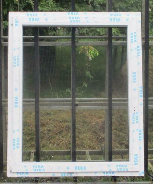 pvc raam , chassis , venster 116 x 143 wit / bazaltgrijs, Doe-het-zelf en Bouw, Raamkozijnen en Schuifdeuren, Inclusief glas, Nieuw