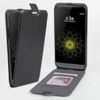 Luxe PU Lederen Soft Case Hand Flip Cover S7 Edge - Zwart, Télécoms, Verzenden