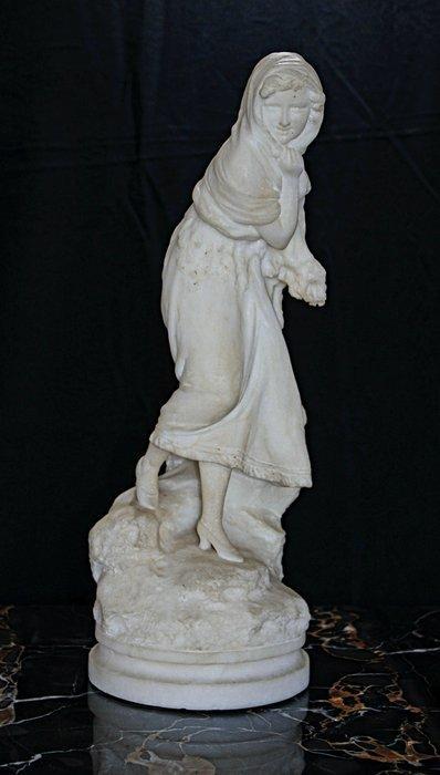 Beeld, Fanciulla che sorride nella natura - 41.5 cm -, Antiek en Kunst, Antiek | Keramiek en Aardewerk