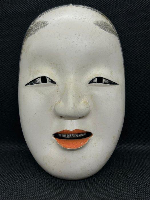 Noh masker - Hout, houten beeldhouwde houten Noh-masker -, Antiek en Kunst, Antiek | Overige Antiek