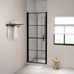 vidaXL Porte de douche verre trempé 91x195 cm noir, Verzenden, Neuf