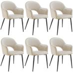 tectake Eetkamerstoel Sachel, fluweellook, gestoffeerd, 120, Huis en Inrichting, Stoelen, Verzenden, Nieuw