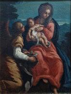 Italiaanse school (XVII) - Madonna con Bambino e San, Antiek en Kunst