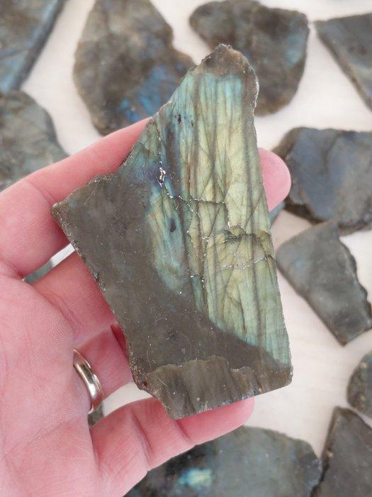 Labrodoriet edelsteen plakken met flash- 1.7 kg, Verzamelen, Mineralen en Fossielen