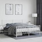 vidaXL Bedframe met hoofd- en voeteneinde metaal wit 160x200, Huis en Inrichting, Slaapkamer | Bedden, Verzenden, Nieuw