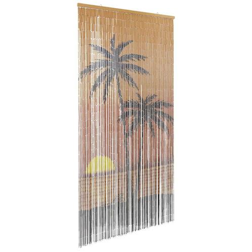 vidaXL Insectengordijn Palmboom print 90x220 cm bamboe, Doe-het-zelf en Bouw, Deuren en Vliegenramen, Nieuw, Verzenden