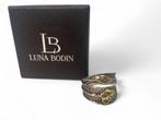 Veiling - Luna Bodin Zilveren Ring met Gouden Blad en Vlinde