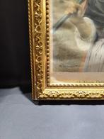 Cadre- Grand cadre ancien en bois et stuc doré - Bois, stuc, Antiquités & Art