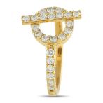 Ring - 18 karaat Geel goud, 18K geelgoud 0,55ct diamanten, Handtassen en Accessoires, Ringen, Nieuw